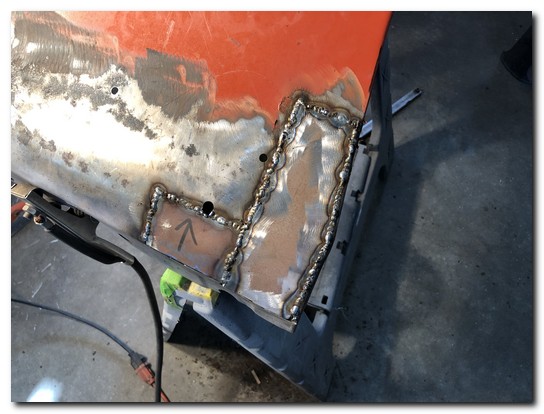 Tack welds joined